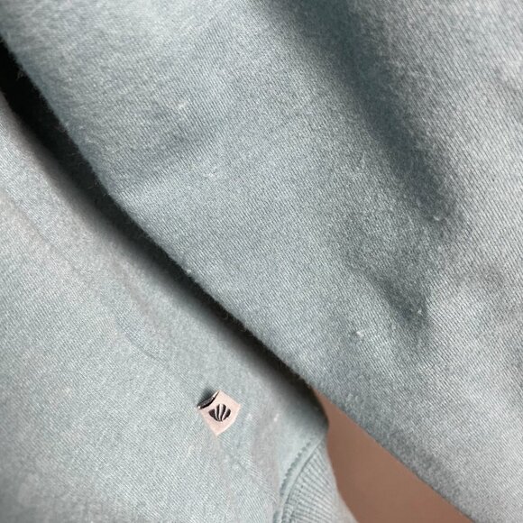 Marika Hoodie Sweatshirt Women Cutout Detail Heather Blue Smoke French Terry Med - Picture 10 of 13